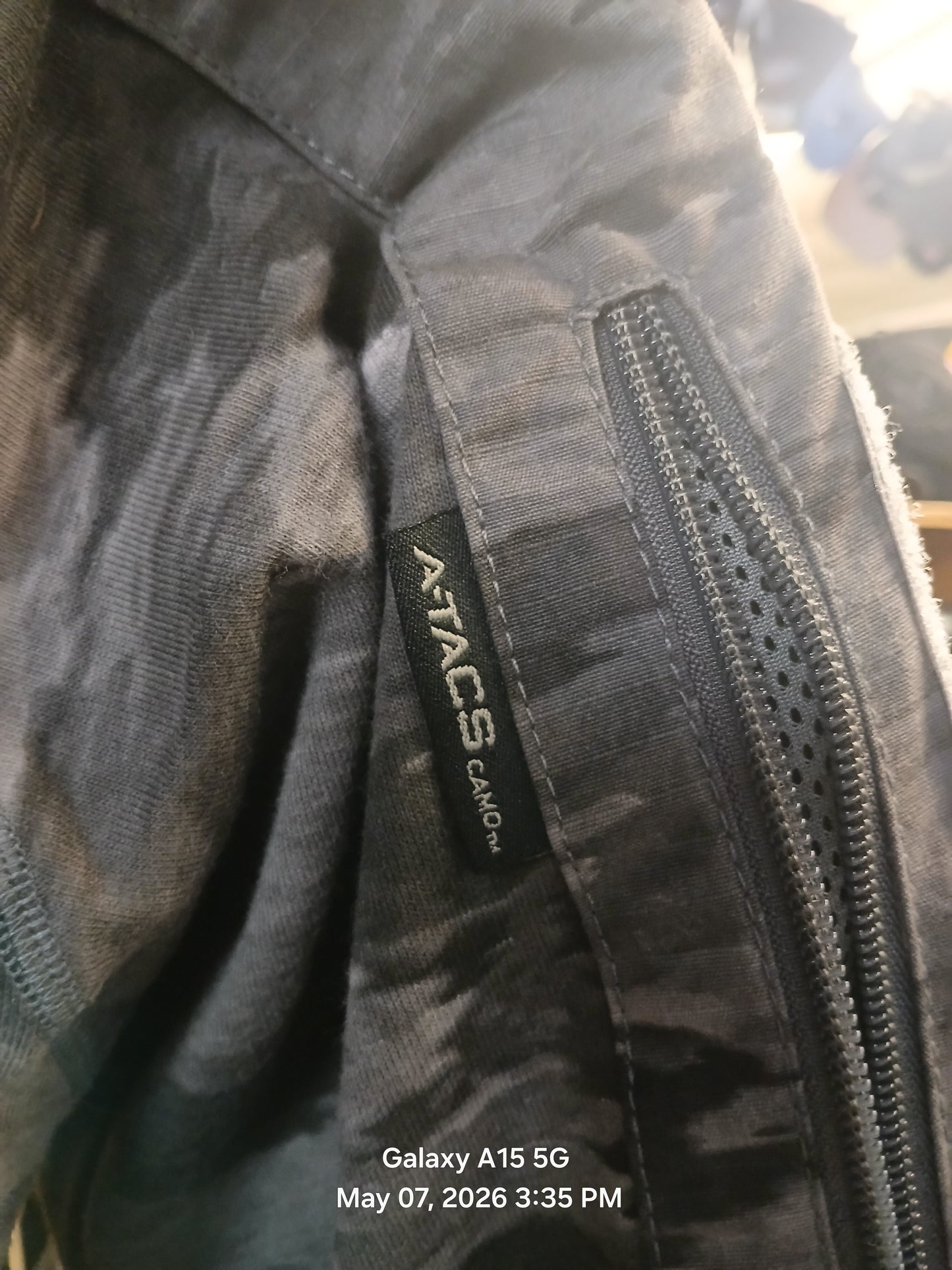 SURPLUS BLACK ATACS SHIRT SZ MEDIUM
